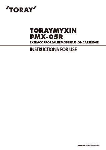 Instruction for use of TORAYMYXIN PMX-20R